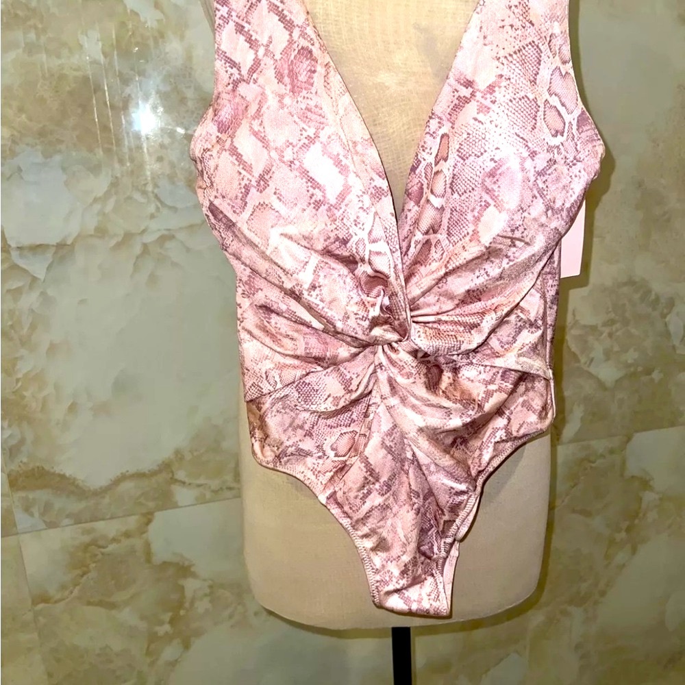 Victoria's Secret Pink Snake Skin Bodysuit or One Piece Swimsuit NWOT